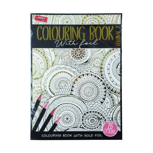 Crazy Crafts Colouring Book with Foil Volume 2 (26 designs)