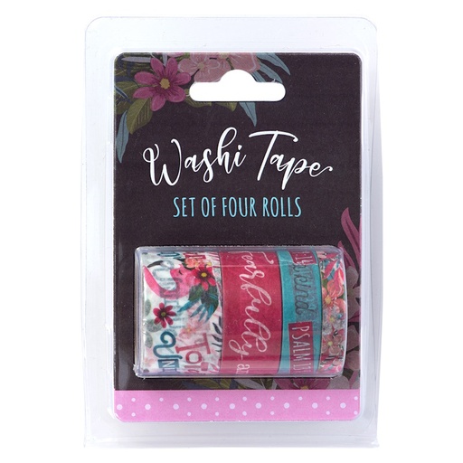 Flamingo Washi Tape Set (4 rolls) (WTP011)