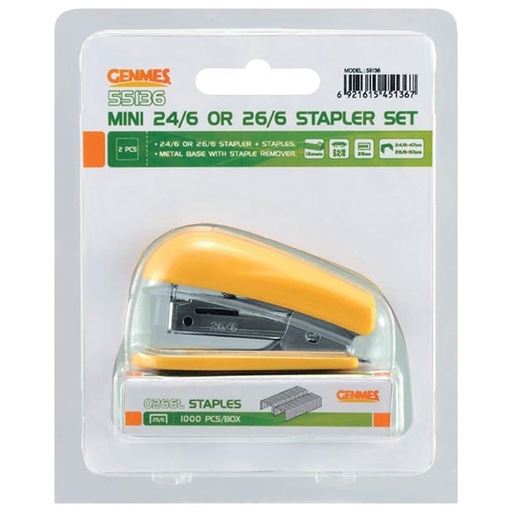 Genmes Mini Stapler with Staples (55136)