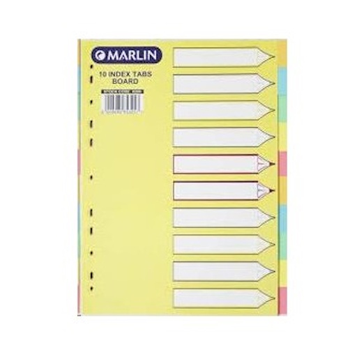 Marlin Board Dividers 10 Tab (pastel)