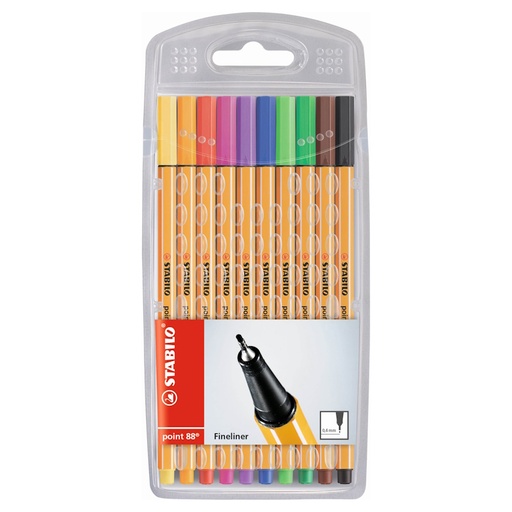 Stabilo Point 88 Fineliners Assorted (10)