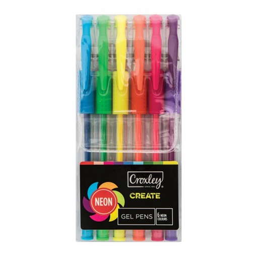 Croxley Create Neon Gel Pens (6)