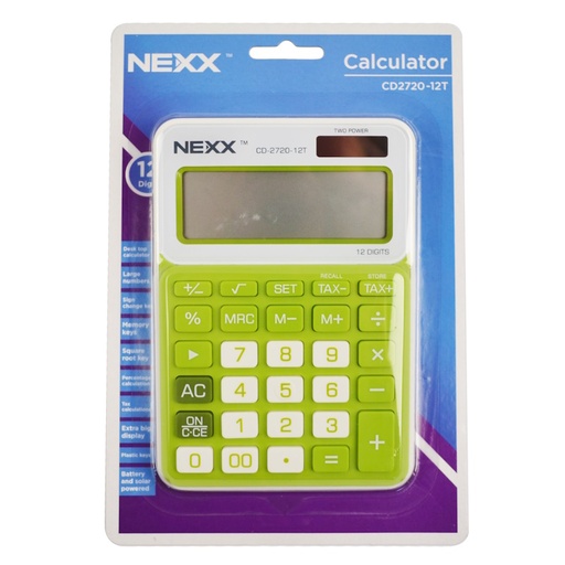 Nexx CD2720 Calculator 12 Digit (green)