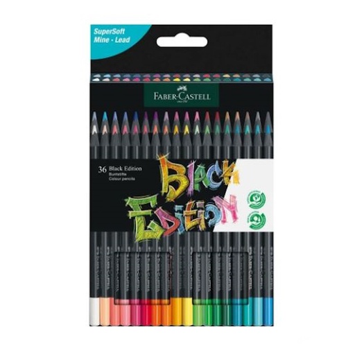Faber-Castell Black Edition Colour Pencils (wallet of 36)