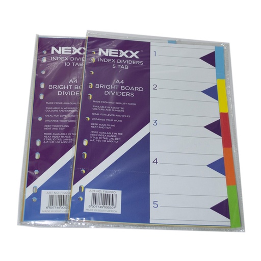 Nexx Board Dividers 5 Tab (bright)