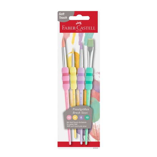 Faber-Castell Soft Touch Pastel Brush Set (4, 8, 10, 12)