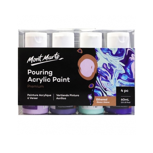 Mont Marte Pouring Acrylic (4 x 60ml) (ethereal)