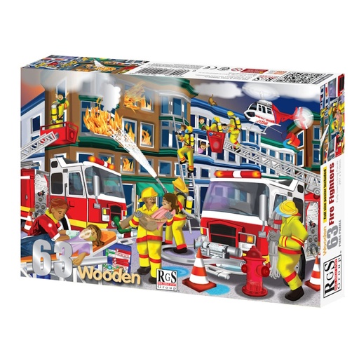 Fire Fighters Wooden Puzzle (63 pieces)