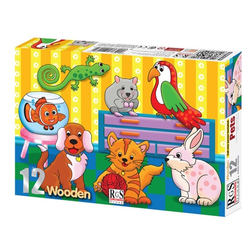 Pets Wooden Puzzle (12 pieces)