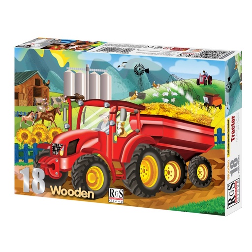 Tractor Wooden Puzzle (18 pieces)