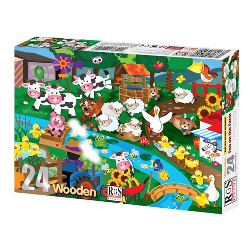 Fun on the Farm Wooden Puzzle (24 pieces)