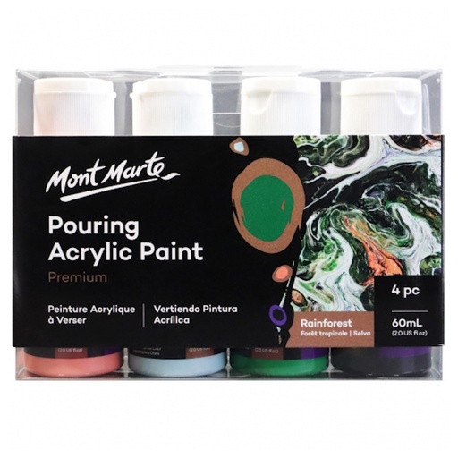 Mont Marte Pouring Acrylic (4 x 60ml) (forest)