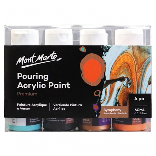 Mont Marte Pouring Acrylic (4 x 60ml) (symphony)