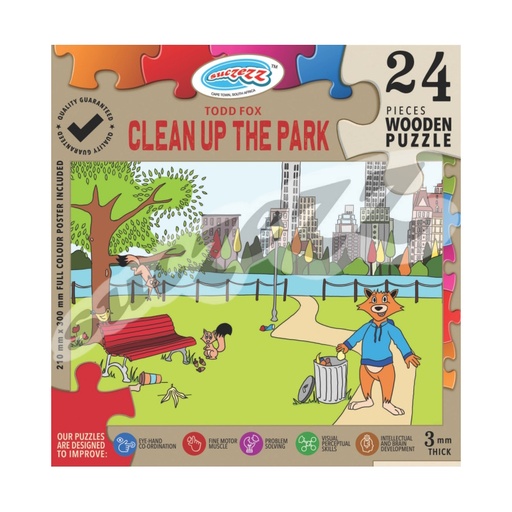 Todd Fox Clean Up the Park Wooden Puzzle (24 piece)