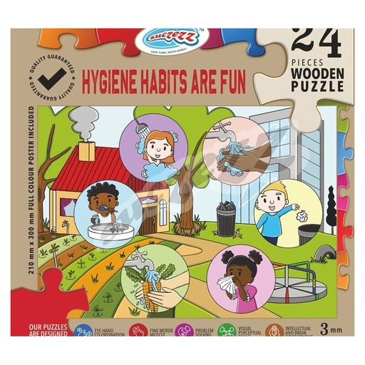 Hygiene Habits Are Fun Wooden Puzzle (24 piece)