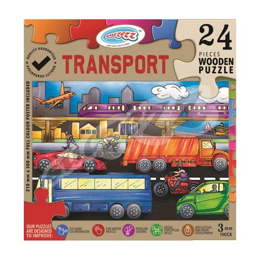 Transport Wooden Puzzle (24 piece)