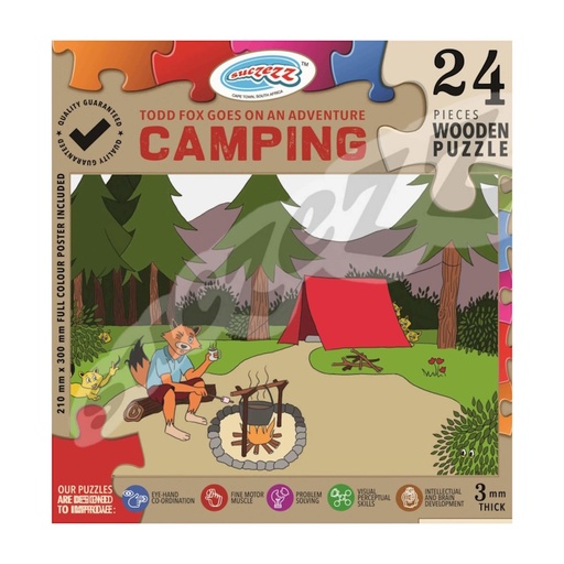 Todd Fox Goes on an Adventure Camping Wooden Puzzle (24 piece)