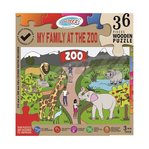 My Family at the Zoo Wooden Puzzle (36 piece)
