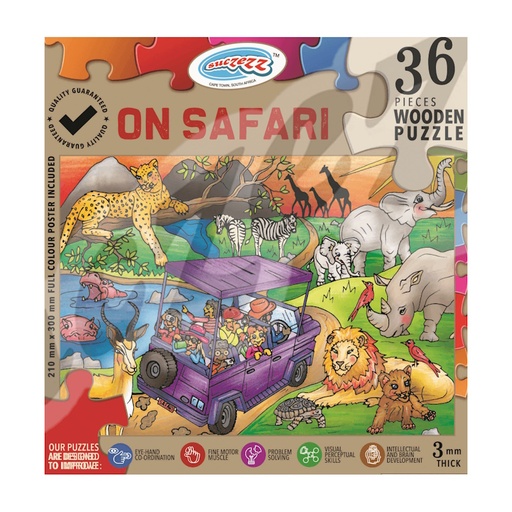 On Safari Wooden Puzzle (36 piece)