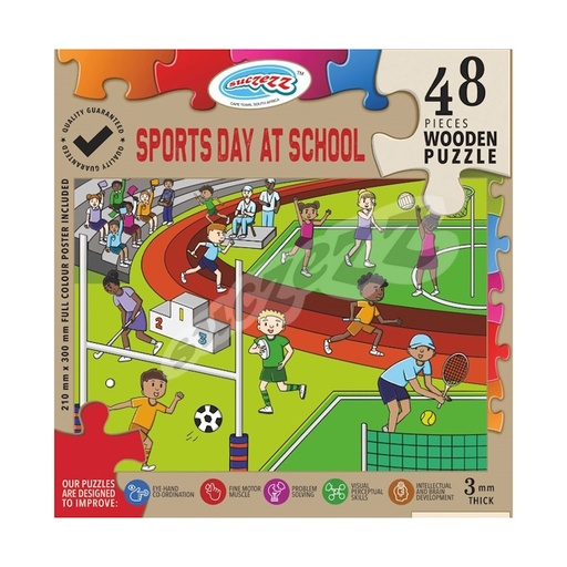 Sports Day at School Wooden Puzzle (48 piece)