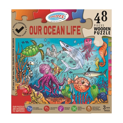 Our Ocean Life Wooden Puzzle (48 piece)