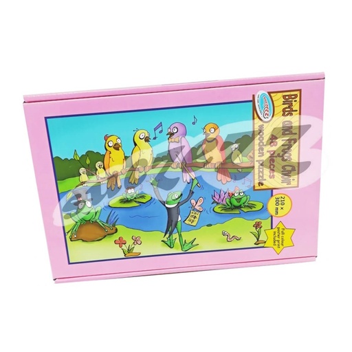 Birds and Frogs Choir Wooden Puzzle (48 piece)