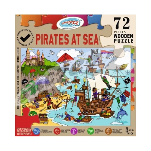 Pirates at Sea Wooden Puzzle (72 piece)