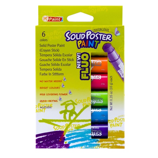 Crayon Stick Solid Poster Paint Fluorescent (6)
