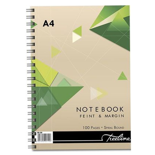 Treeline Spiral Bound Notebook A4 FM (100 pages)